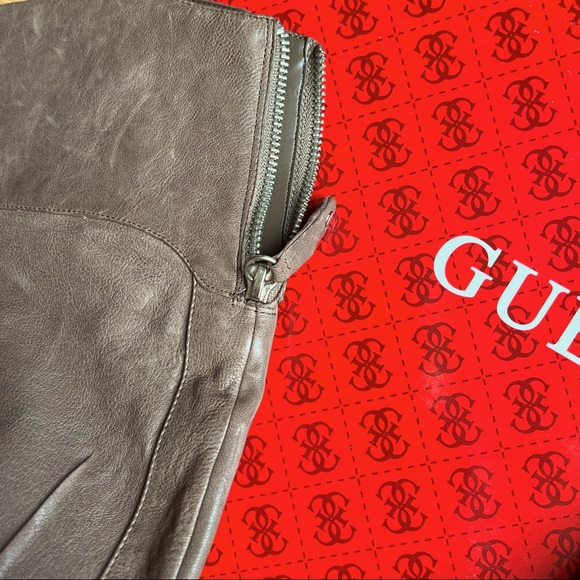 NWB Guess Leather Taupe Over the Knee Boots - Picture 3 of 6